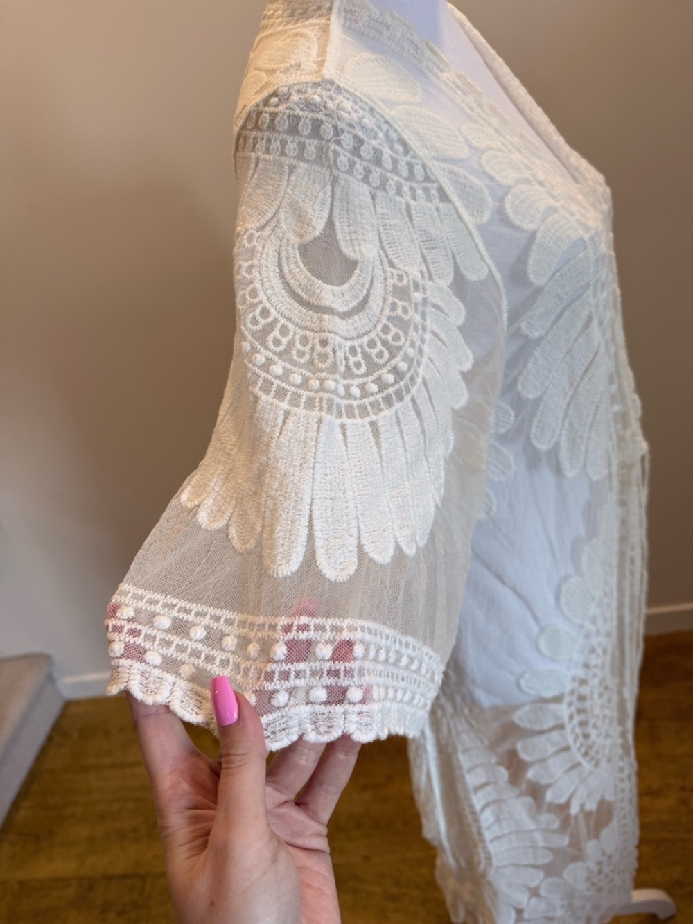 CUPSHE Crochet Swimsuit Coverup Beach Summer Resortwear Bohemian - Picture 5 of 8